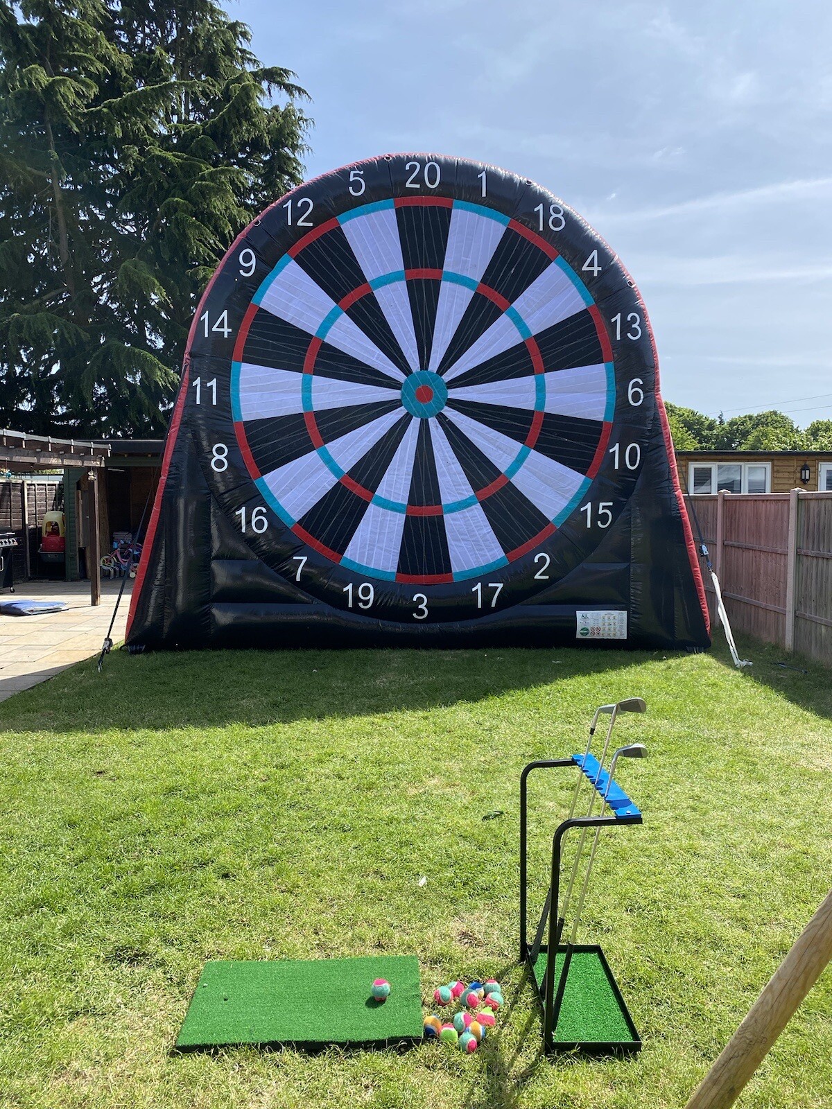 HIRE 5m football golf Darts Inflatable bouncy Castle Weddings Dartboard Velcros eBay