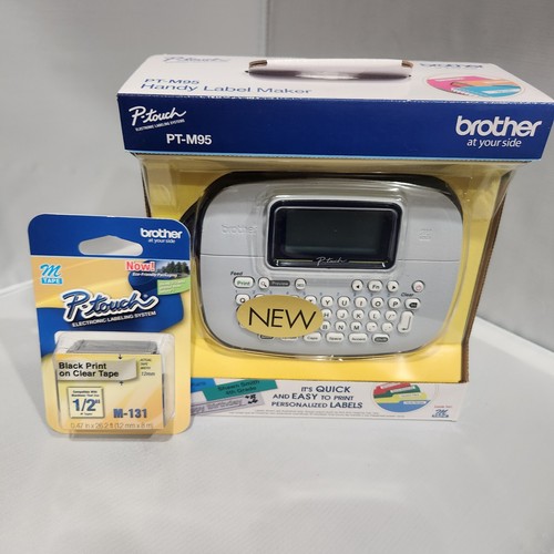 Brother Ptouch PTM95 Label Maker Printer & Extra Tape eBay