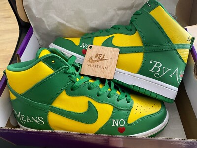Nike SB Dunk High Supreme By Any Means Brazil - 42EU - 8,5us - DN3741-700