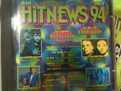 Hit-News 94/2 (K-tel) 2 Unlimited, Musketeers, Doop, Enigma, John Paar..  [CD]