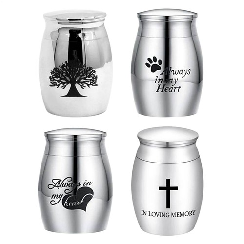 Small Cremation Keepsake Urns For Human Ashes Stainless Steel Mini Cremation Urn