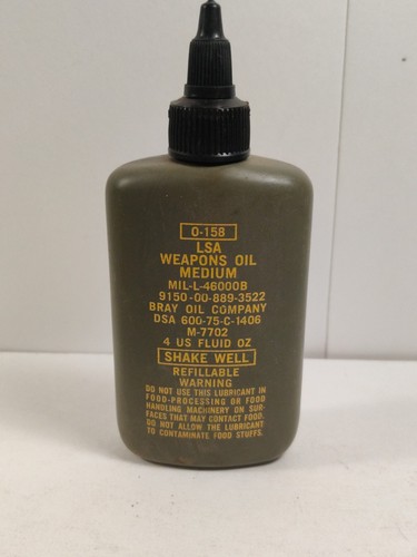 LSA Weapons Oil Medium 4OZ 0-158 Bray Oil Company Vintage 4 Ounces M-7702
