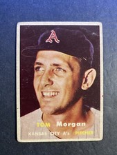 1957 Topps Baseball Tom Morgan Kansas City Athletics Card #239 (a)