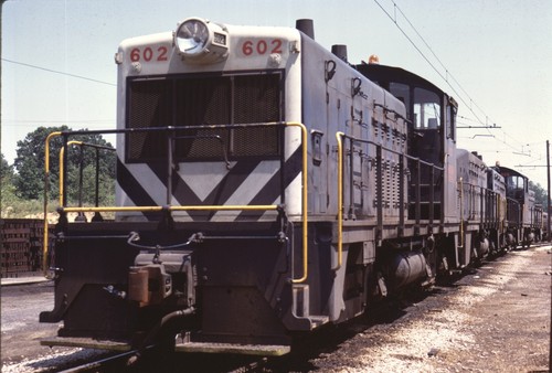 Chicago South Shore & South Bend EMD SW1 Original Kodachrome Kodak slide