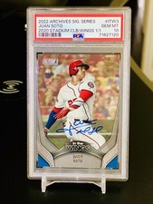 Juan Soto 1/1 2020 Stadium Club Auto PSA 10 2022 Archives Clean Ink On Card
