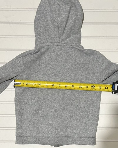 Kids Jacket 4T Gray Zip Up Hooded Sweater Cotton Blend Boy Girl Soft Coat Beach - Picture 5 of 6