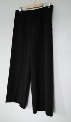 Qvc Ruth Langsford Wide Palazzo Trousers In Black Size 10 Petite