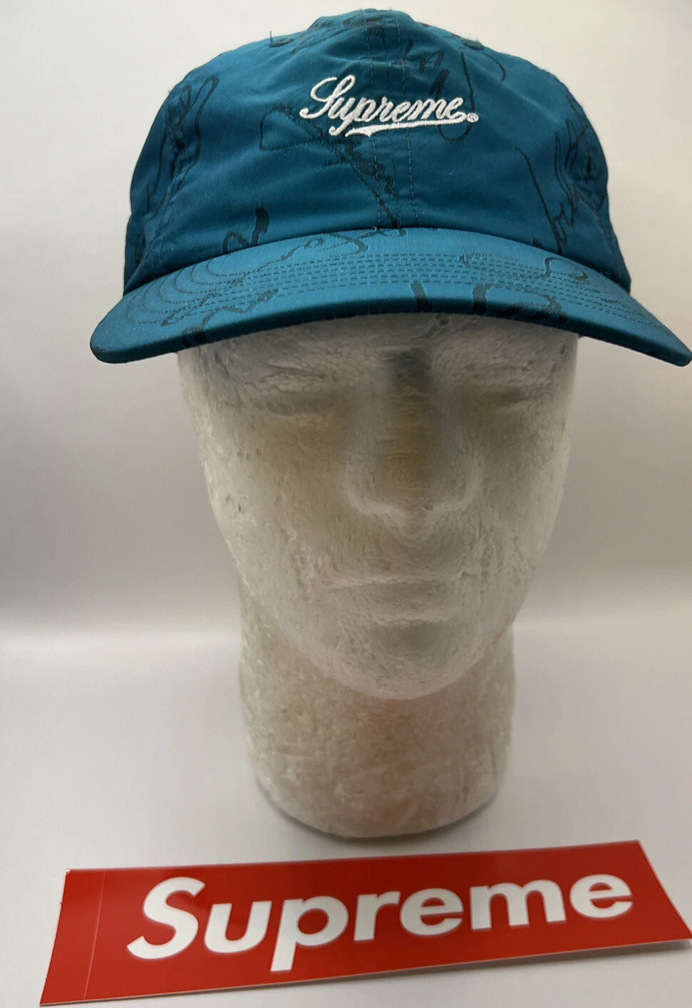 SUPREME SCRIPT LOGOS 6 PANNEAUX BRT CHAPEAU SARCELLE OS FW20 SEMAINE 16 ( & AUTOCOLLANT) AUTHENTIQUE