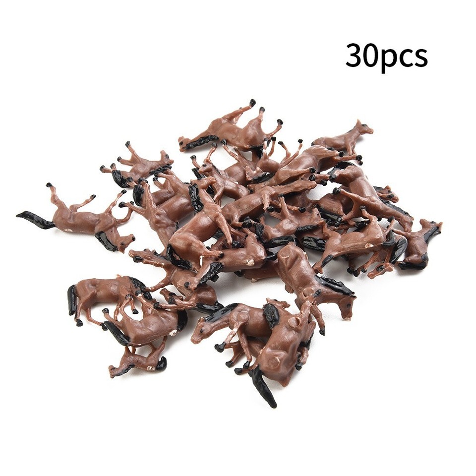 Handcrafted Model Train Farm Animals Set of 30 for HO Scale Layouts and