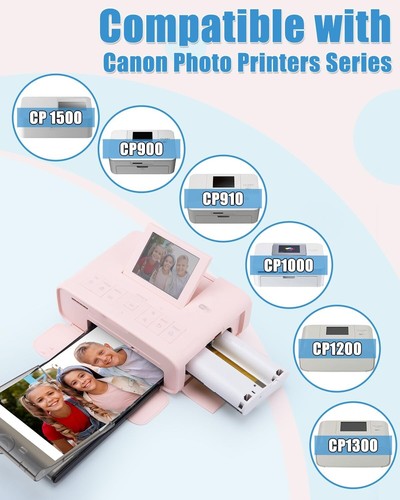 Papier Photo Recharge pour Canon Selphy CP1300 KP-108IN 3115B001 AA Compatibl... - Afbeelding 2 van 8