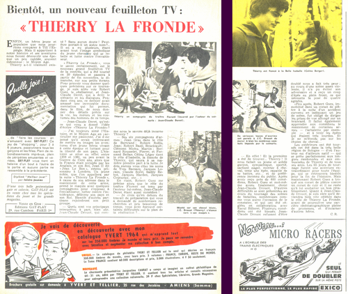 REPORTAGE " THIERRY LA FRONDE " 1963 ( 1 )