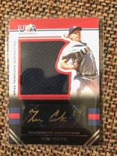 TIM CATE 2017 Panini Stars & Stripes USA Baseball GOLD INK GU Jersey AUTO #70/88