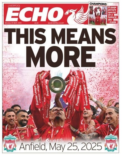 Liverpool FC LFC Premier League Champions 2024/25 ECHO Zeitungsspecial 25/05