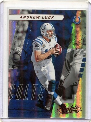 ANDREW LUCK 2017 PANINI ABSOLUTE RED PARALLEL #D 012/100