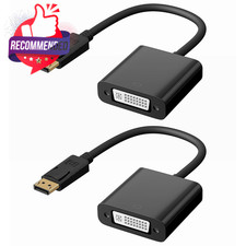 Displayport dp To Dvi Adapter, 2 Pack Gold-plated Display Port To Dvi Adapter
