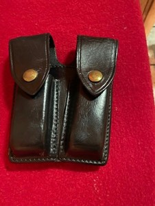 STRONG LEATHER CO. MSPMP LEATHER DUAL MAGAZINE HOLDER (#237D)