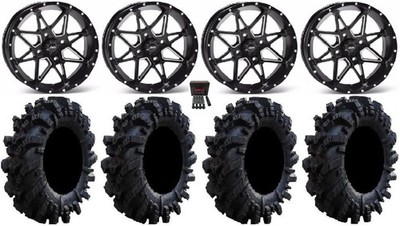 ITP Tornado 14'' Wheels Black 26.5'' Intimidator Tires Textron Wildcat XX
