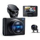 Campark Mini GPS 1080P 3 Channel Dash Cam Front and Rear Car DVR Camera Recorder