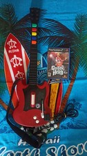 Sony Playstation 2 PS2 Wired Guitar Hero Gibson GS Red Octane w/ Game & Strap