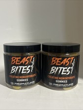 2x BEAST BITES Nutrition Creatine Monohydrate Gummies 135 Count Pineapple 01/27