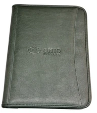 OHIO UNIVERSITY student/Alum portfolio zip notepad/pocket college organize-LEEDS
