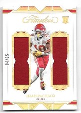 2022 Panini Flawless DUAL PATCH #DD-IP Isiah Pacheco RC CHIEFS #d 4/15