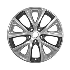 20x8 5 Double Spoke Refurbished Aluminum Wheel Polished And Painted Black 02496 20x8 5 Double Spoke Refurbished Aluminum Wheel Polished And Painted Black 02496