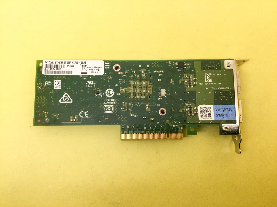 XL710-QDA2 INTEL 40GB Ethernet Network Adapter XL710QDA2 XL710QDA2BLK LP - Image 2 of 3