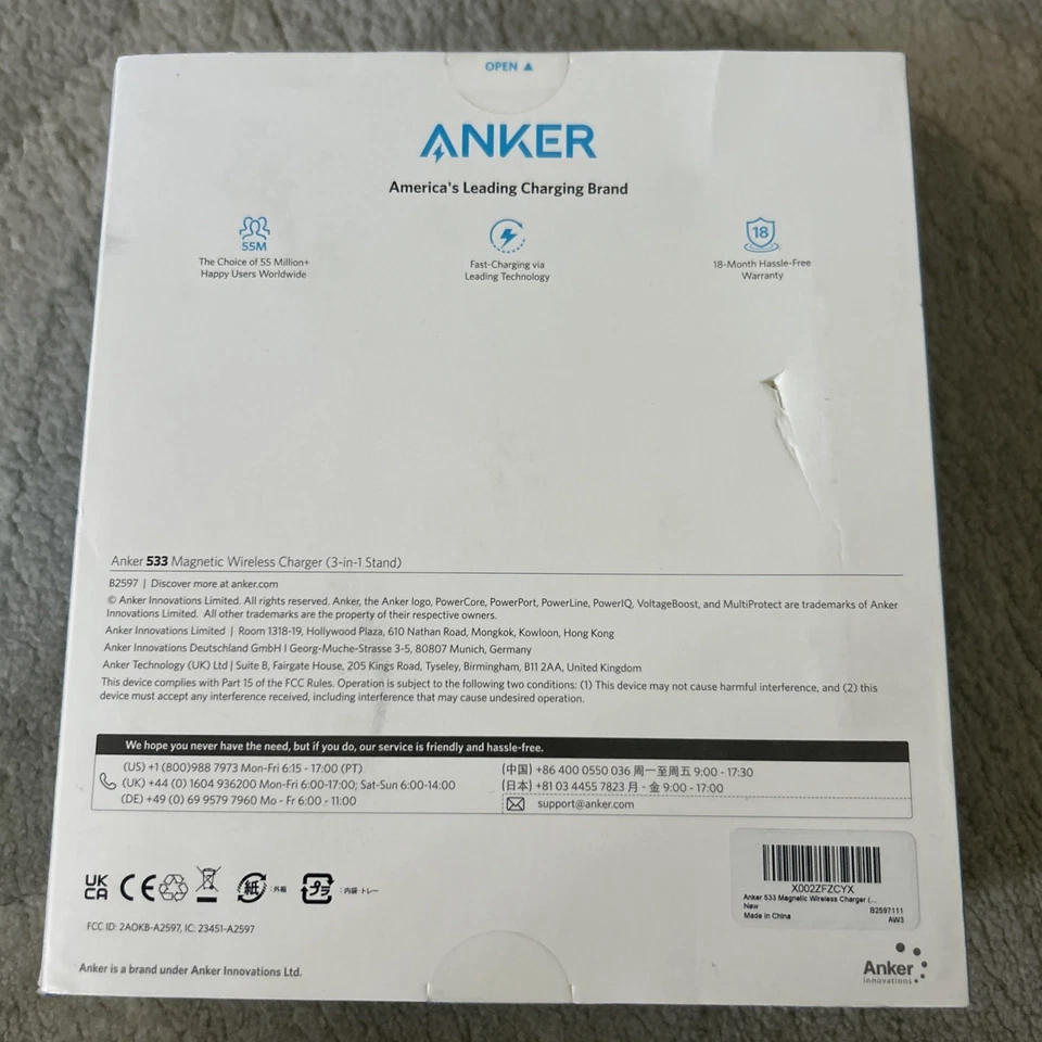Anker Wireless Charging Station 533 Magnetic Wireless Charger 3-in-1 stand A2597 - Image 3 of 3