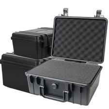 Waterproof Hard Carry Case Toolbox with Foam  Impact-Resistant Storage Box