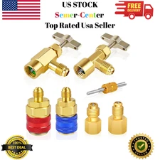 AC R134a Quick Coupler Adapter Fitting with R134A Self-Sealing and Puncture Styl