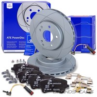 ATE Powerdisc Bremsscheiben +BelÄGe+Wk Vorne FÜR Mercedes C-KLASSE W203 CLK C209