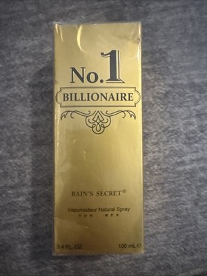 No. 1 Billionaire Rain s Secret  3.4oz Vaporisateur Spray for Men New Sealed Box