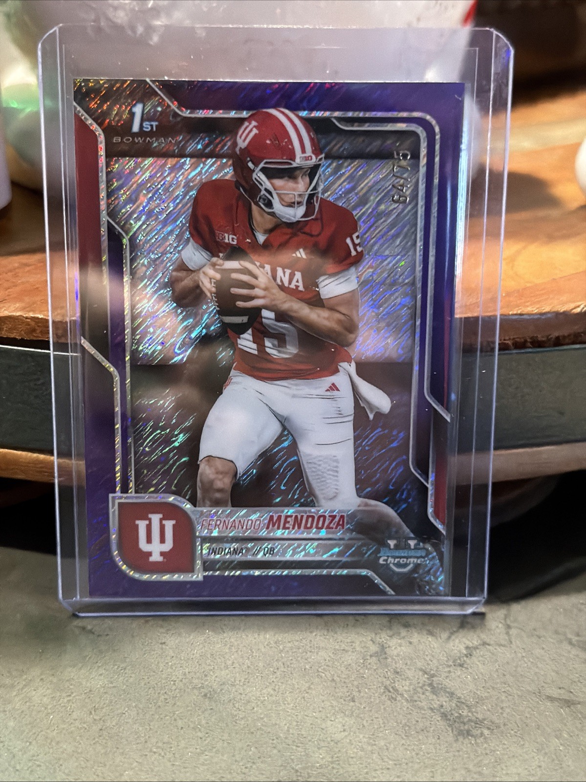 2025 Bowman University Chrome - Fernando Mendoza #109 Purple Refractor /75 (RC)