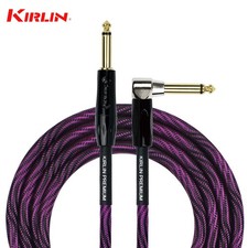 Kirlin 10FT Wave Woven 1/4" Straight-Right Angle Instrument Cable Purple