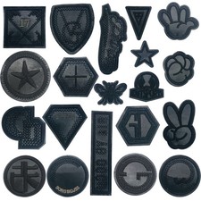 20 PCS Iron on Patches, Badge Embroidered Fabric Iron on or Sew on Patches Bl...