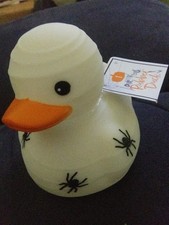 Plastic Toy Duck with Spiders Bath Ducky Figure Halloween Creepy Bugs