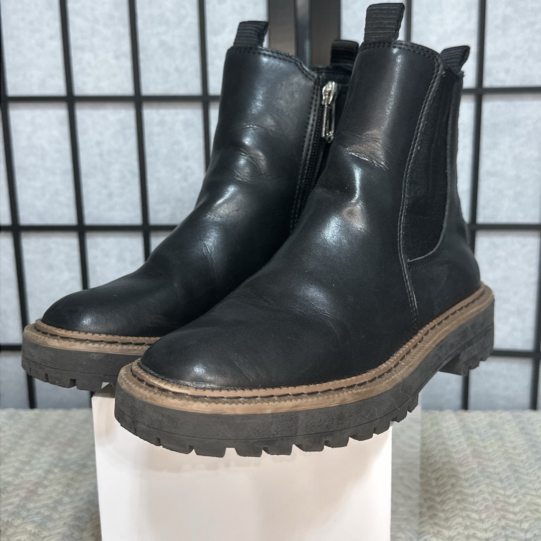 SAOLA Stivali Sam Edelman bambini taglia 2 neri Chelsea suola a strappo moderna spigolosa