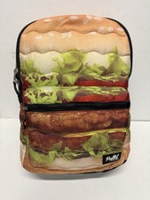 Puff’d By Mojo Hamburger Puffy Backpack Hot Topic Cheeseburger Fun School New