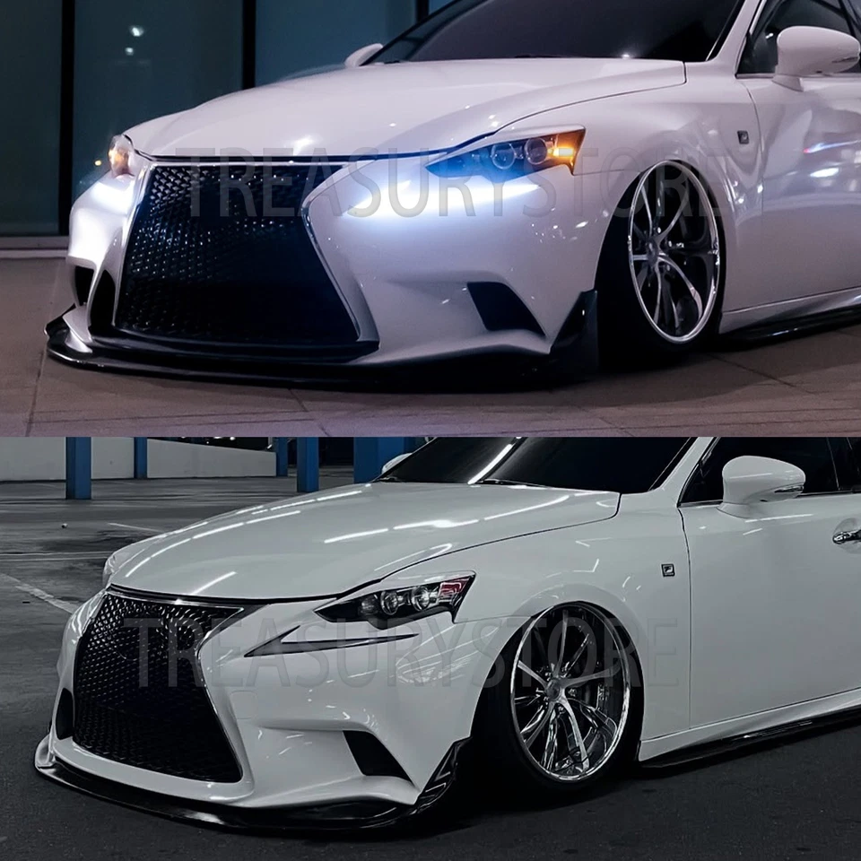Kit de alerón labial de parachoques delantero negro brillante para Lexus IS250 IS350 F-Sport 2014-2016 Foto 2 de 4