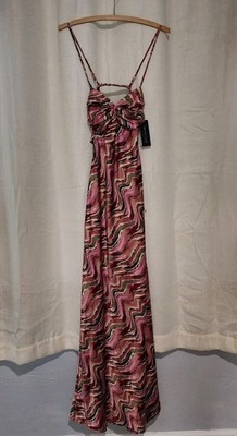 Seni & Cade Women's Maxi Dress Abstract Print Size XXS NWT