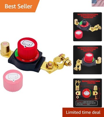 Top Post Battery Disconnect Switch 12V - 48V, Marine Battery Switch Disconnec...