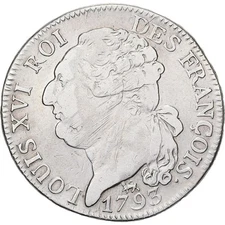 [#1508830] France, Louis XVI, 1/2 Ecu de 3 Livres, 1793 / AN 5, Paris, Silver, V