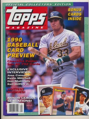 10 - 1990 Topps Magazine (Premier Issue) Winter 1990 Vol 1, No 1 Canseco Cover