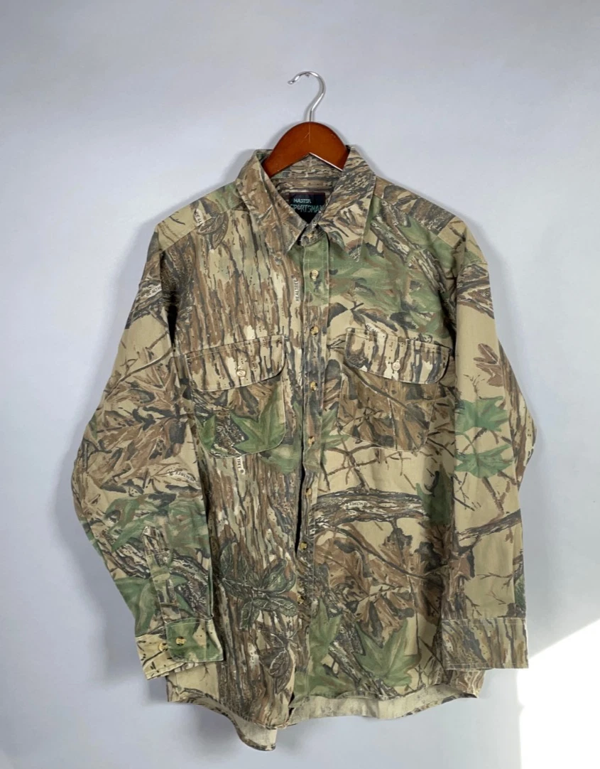 RealTree Camo Long Sleeve Shirt Adult Large Master Sportsman Camouflage Hunting
