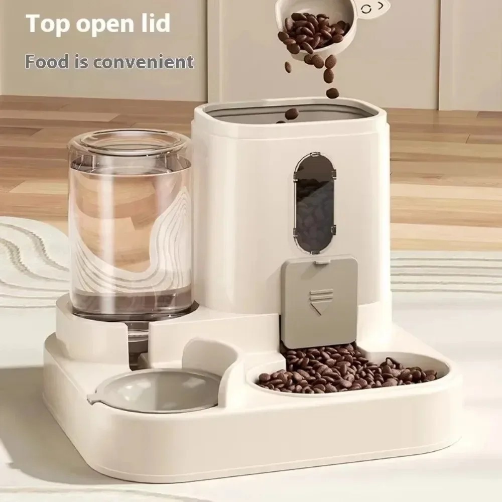Bowl With Water Dispenser Large Capacity For Cat & Dog