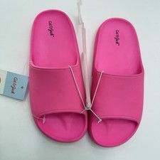Cat Jack Kid's Neon Pink Slip-On Slides Size 2 Comfort Sports