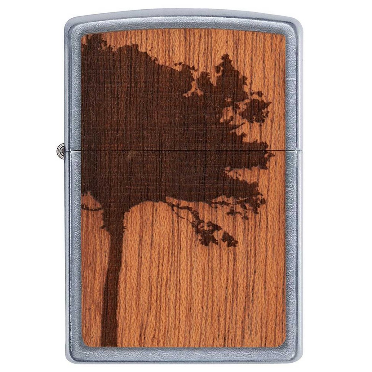 Zippo Gift Set Street Chrome Finish Windproof Lighter and Bottle