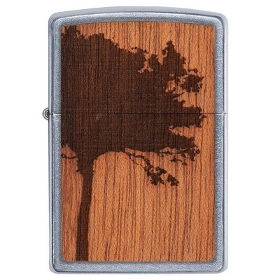 Zippo Gift Set Street Chrome Finish Windproof Lighter and Bottle