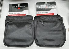 2 Maxfli Deluxe Valet Bags Attaches to Golf Bag protects phones cables Watches